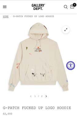 Gallery Dept. G-Patch Fucked Up Logo Hoodie - Cream